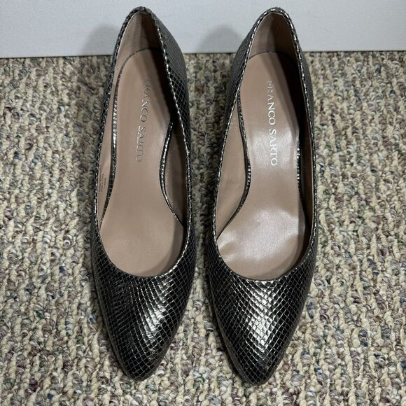 Franco Sarto Shoes Women's 8.5M Silver Heel Pumps - Picture 2 of 9